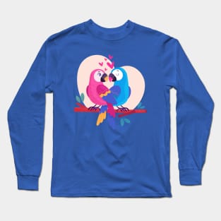 Lovely Parrots Couple Long Sleeve T-Shirt